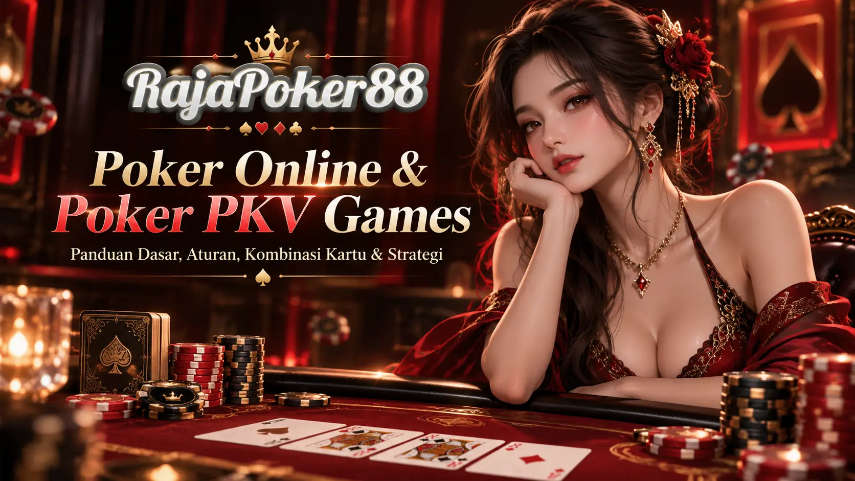 Ilustrasi poker online dan Poker PKV Games